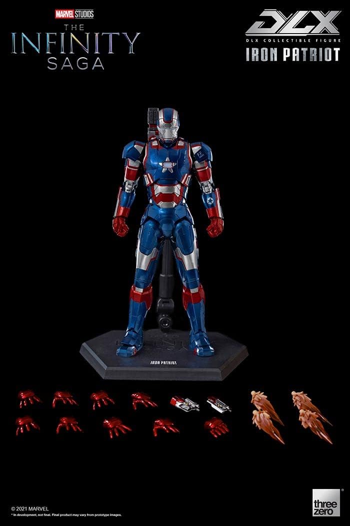 Threezero Marvel Infinity Saga Iron Patriot DLX 1/12 Scale Figure Premium Collectible