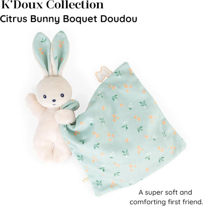 Kaloo Citrus Bouquet Rabbit Comforter 18cm – Baby Soft Toy Security Blanket – Ultra Soft Gift Box K972001