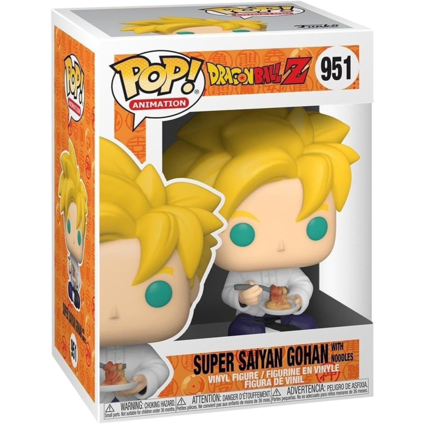 Funko Pop! Dragon Ball Z Super Saiyan Gohan with Noodles Vinyl Figure – Official DBZ Collectible Anime Model Toy