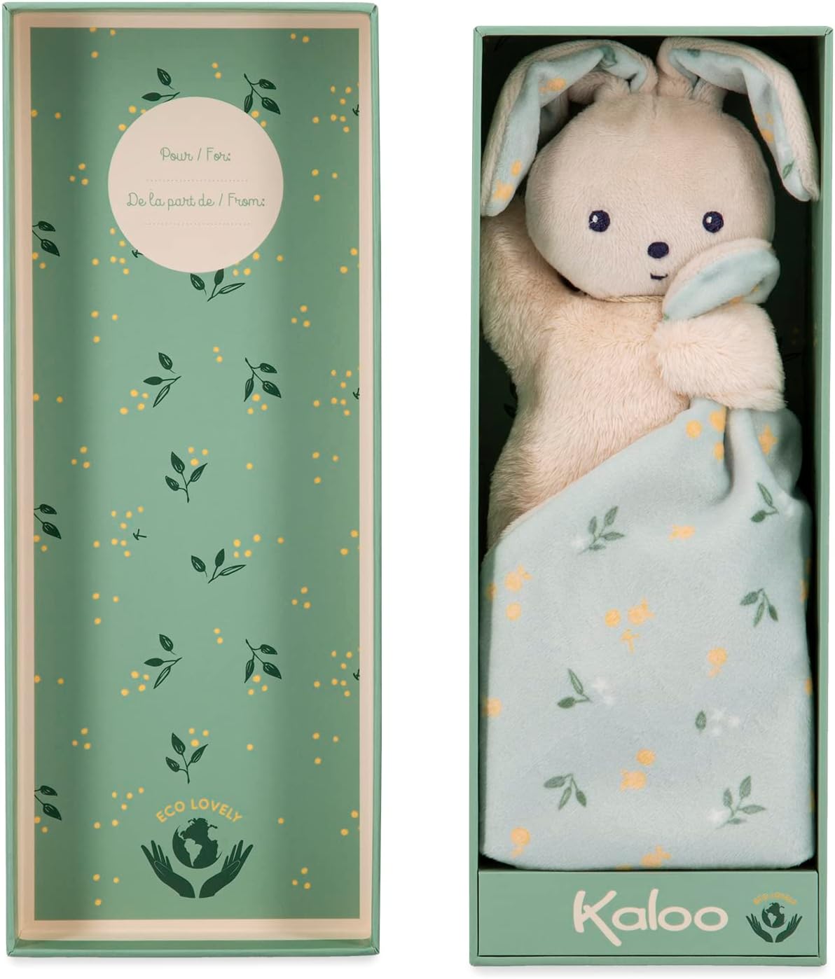 Kaloo Citrus Bouquet Rabbit Comforter 18cm – Baby Soft Toy Security Blanket – Ultra Soft Gift Box K972001