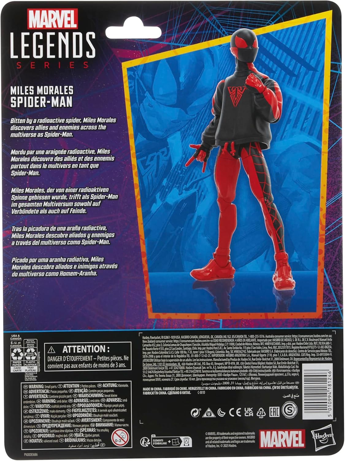 Marvel Hasbro Legends Series Miles Morales Spider-Man 6-Inch Action Figure