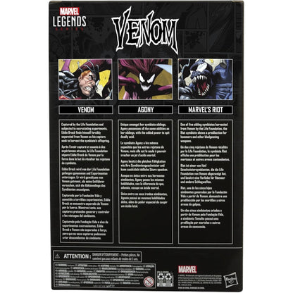 Marvel Legends Series Venom Symbiote Multipack Collectibles Action Figures 6-Inch Hasbro (Venom, Agony & Riot)