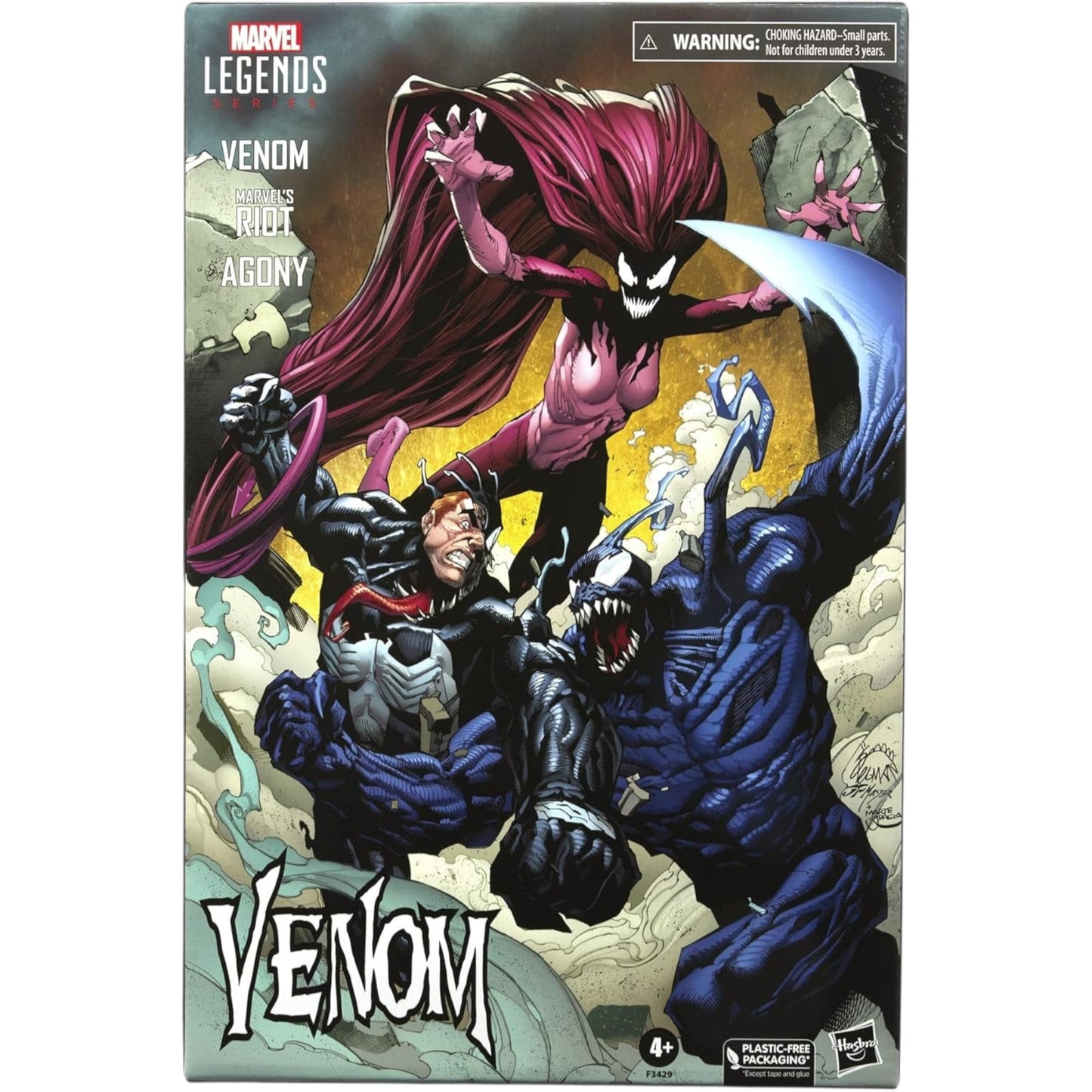 Marvel Legends Series Venom Symbiote Multipack Collectibles Action Figures 6-Inch Hasbro (Venom, Agony & Riot)