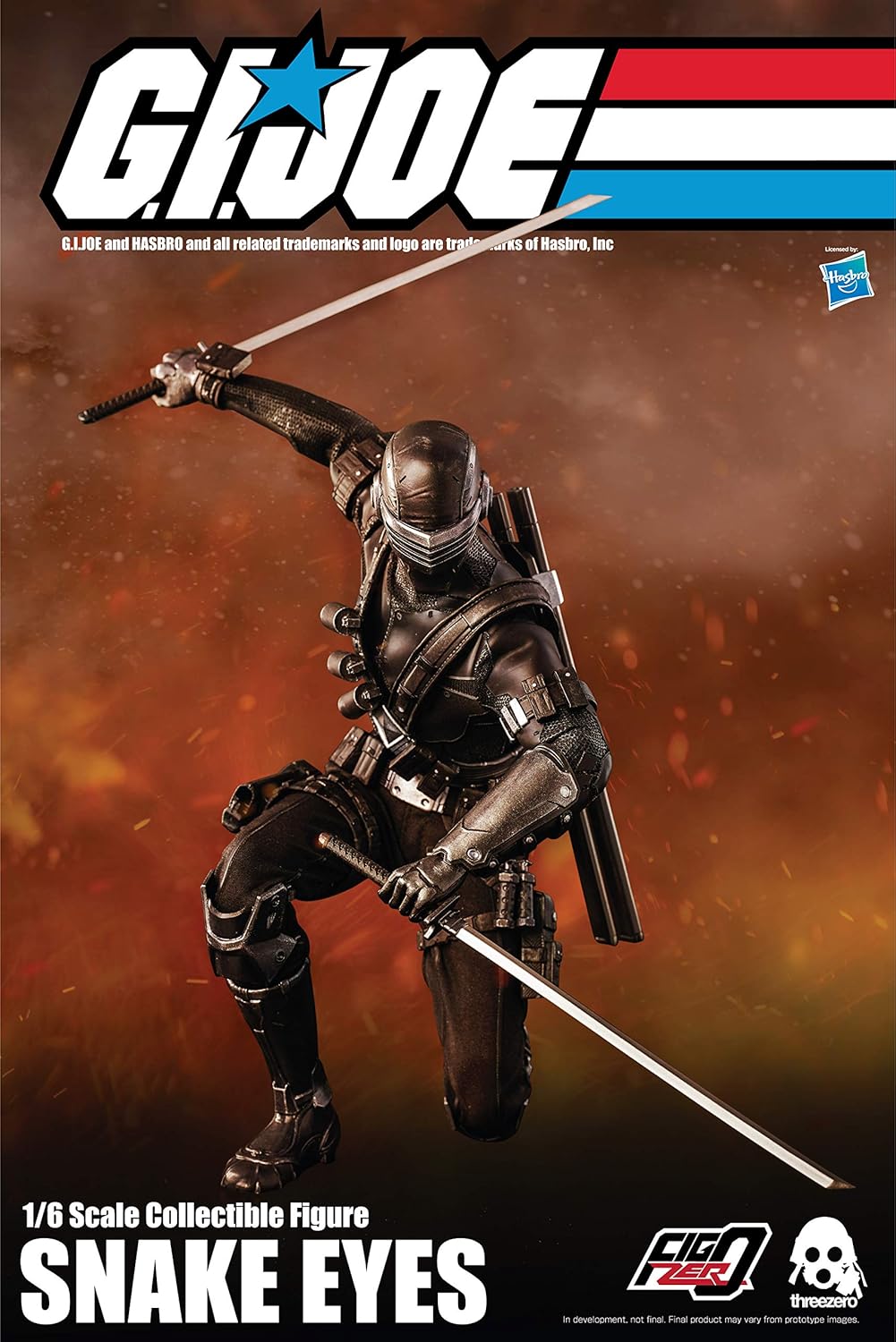 Threezero G.I. Joe Snake Eyes 1/6 Scale Action Figure 12” Premium Collectible