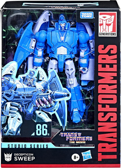 Transformers Studio Series 86-10 Decepticon Sweep Voyager Class Figure The Movie 1986 Action Figure 6.5 Inch | Hasbro Collectible