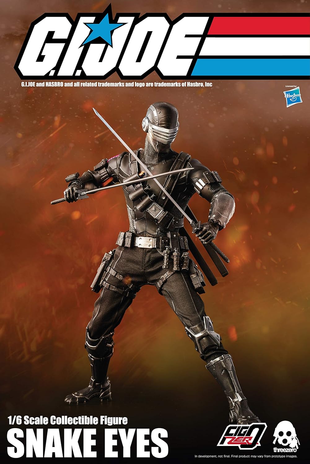 Threezero G.I. Joe Snake Eyes 1/6 Scale Action Figure 12” Premium Collectible