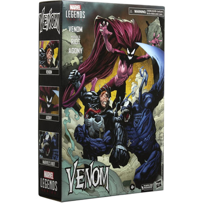 Marvel Legends Series Venom Symbiote Multipack Collectibles Action Figures 6-Inch Hasbro (Venom, Agony & Riot)
