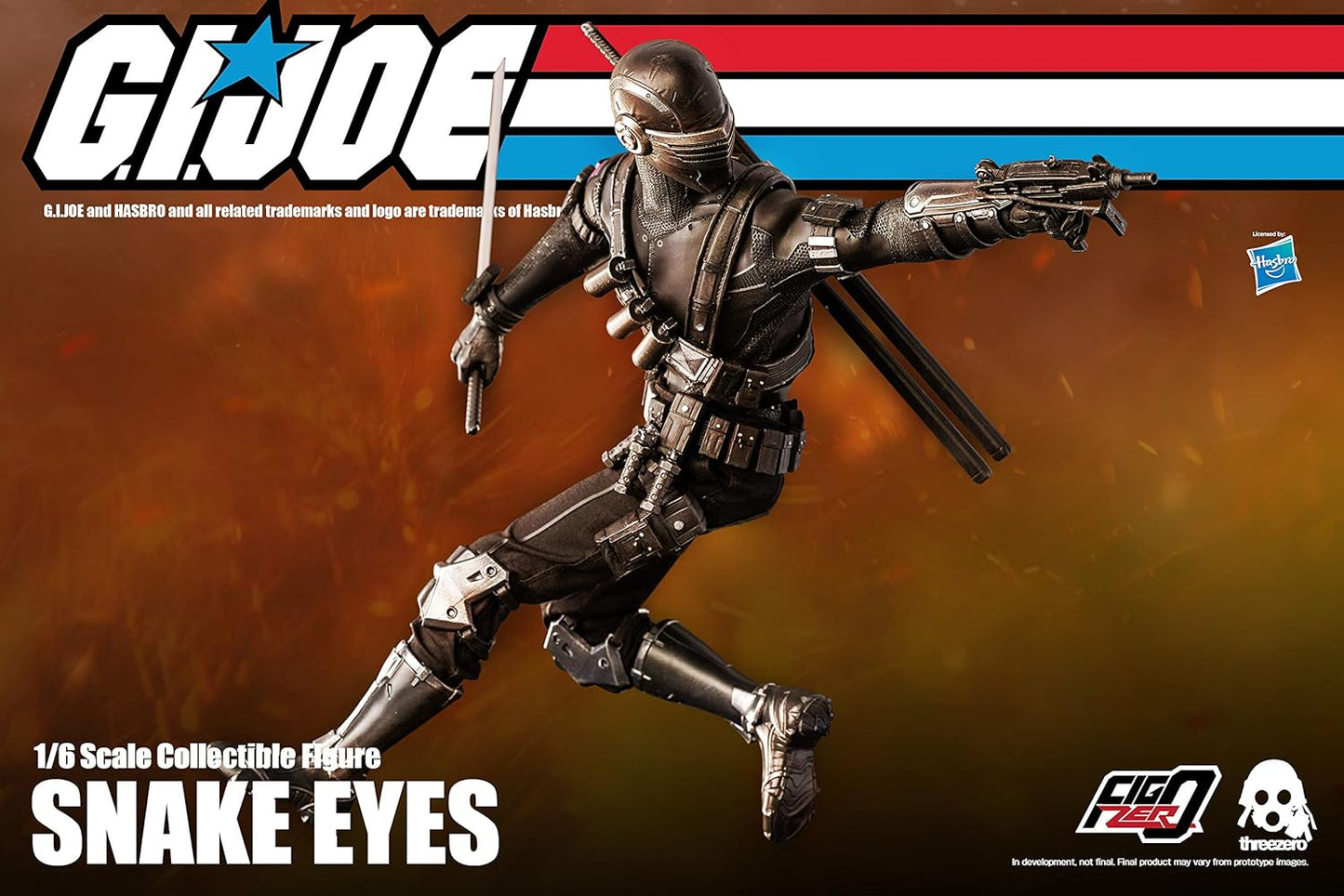 Threezero G.I. Joe Snake Eyes 1/6 Scale Action Figure 12” Premium Collectible