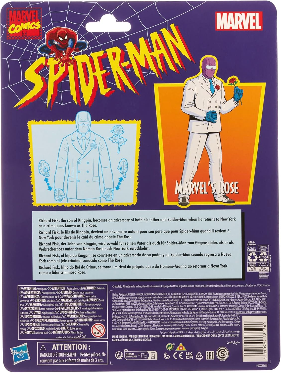 Marvel Hasbro Legends Series Rose Spider-Man 6-Inch Action Figure (5 Accessories)