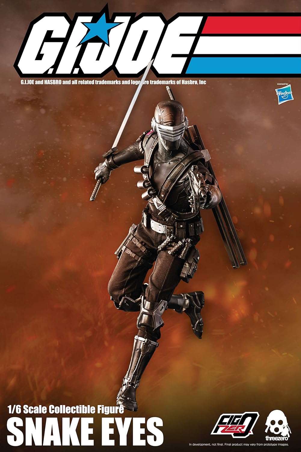 Threezero G.I. Joe Snake Eyes 1/6 Scale Action Figure 12” Premium Collectible