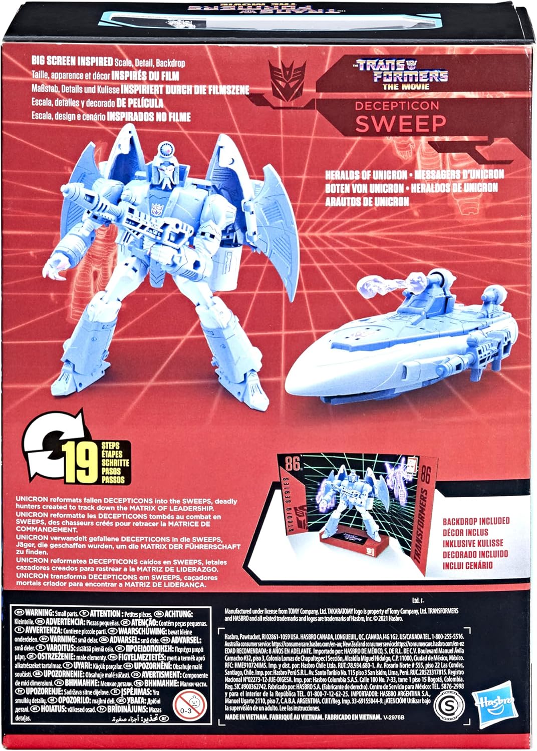 Transformers Studio Series 86-10 Decepticon Sweep Voyager Class Figure The Movie 1986 Action Figure 6.5 Inch | Hasbro Collectible